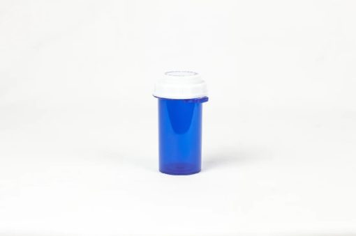 16 Dram Blue Thumb Tab Vials with Reversible Caps