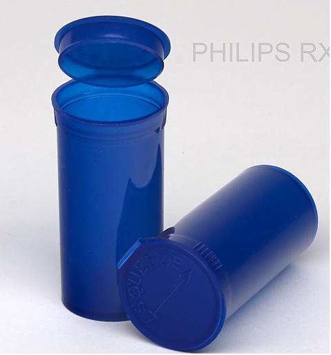 PHILIPS RX® 13 Dram Translucent Blue Pop Top