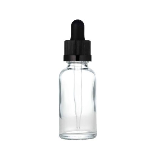 50ml Clear Glass Tincture Bottles with Child Resistant Dropper Cap