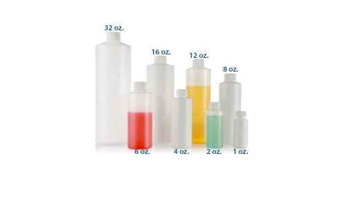 1 oz Natural 20/410 CYLINDER ROUND PLASTIC BOTTLES - HDPE